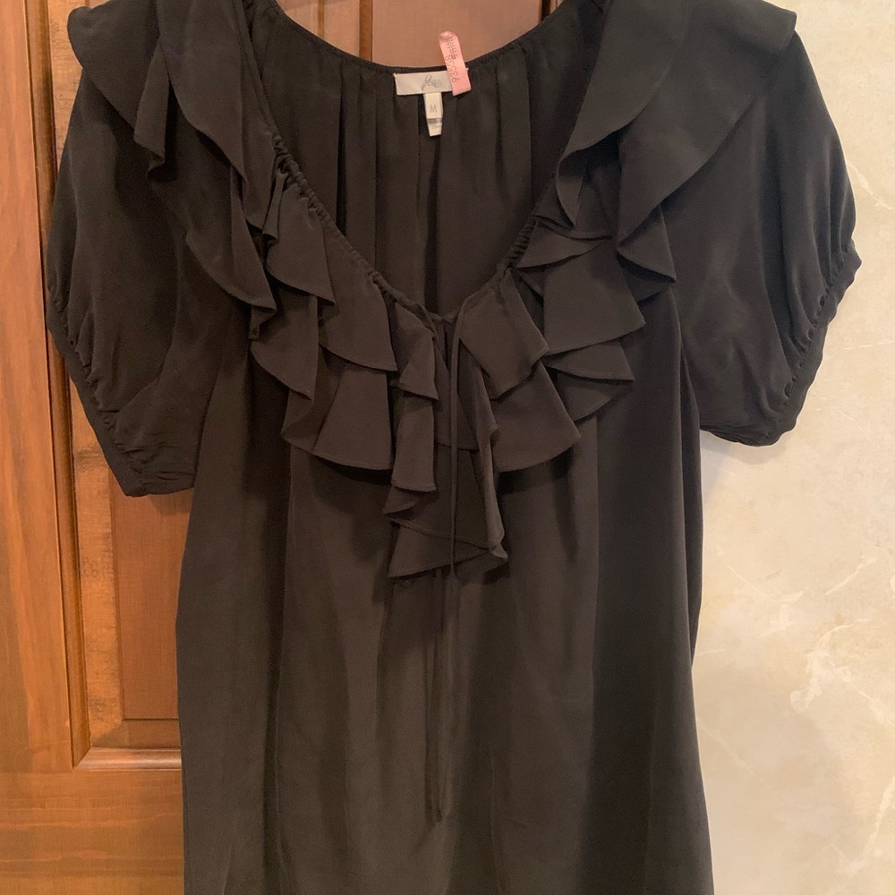 Joie black size medium ruffle top